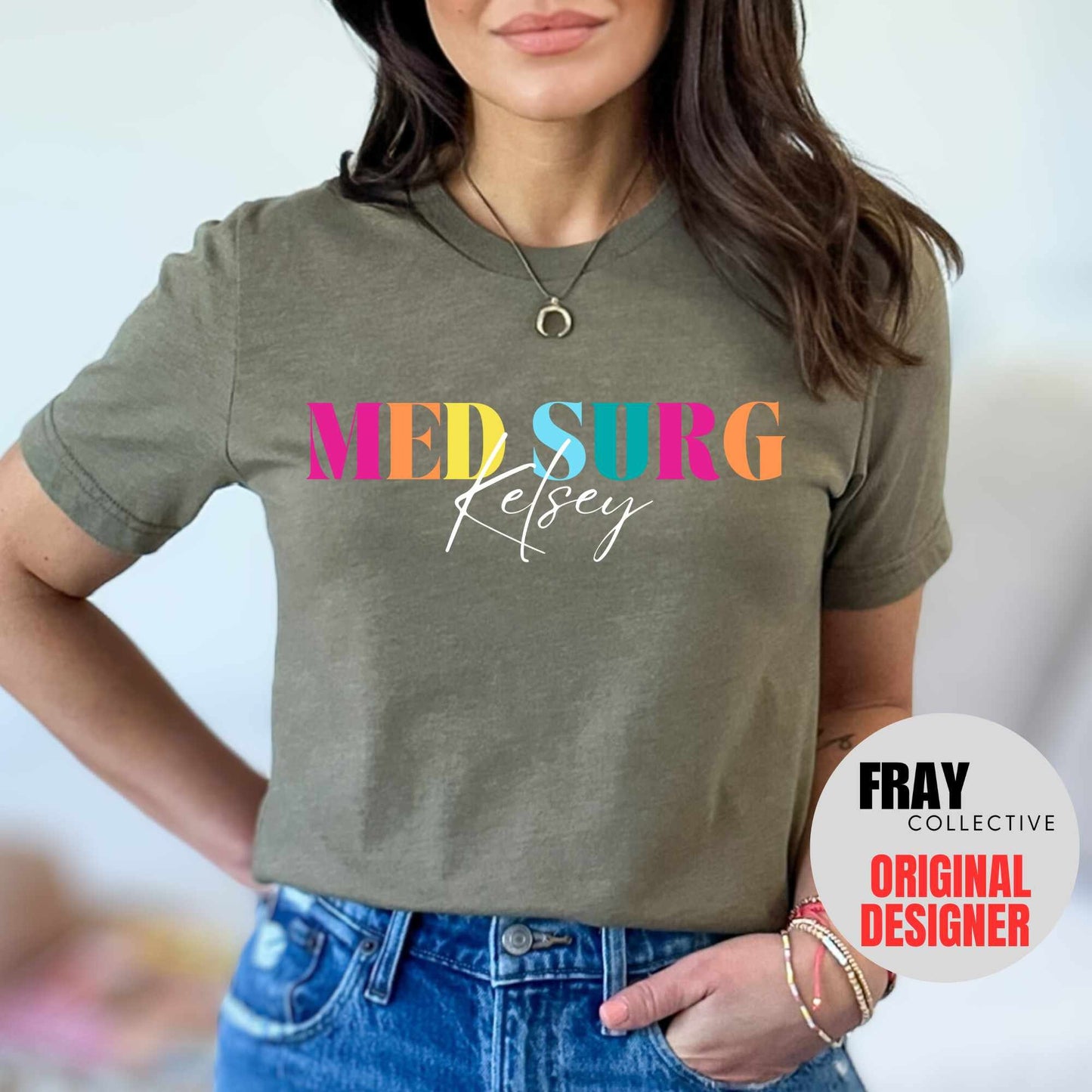 Med Surg Nurse T-Shirt Personalized Medical Surgical Nurse Shirt Custom Med Surg Nursing School Registered Nurse Shirt Future RN Grad Gift