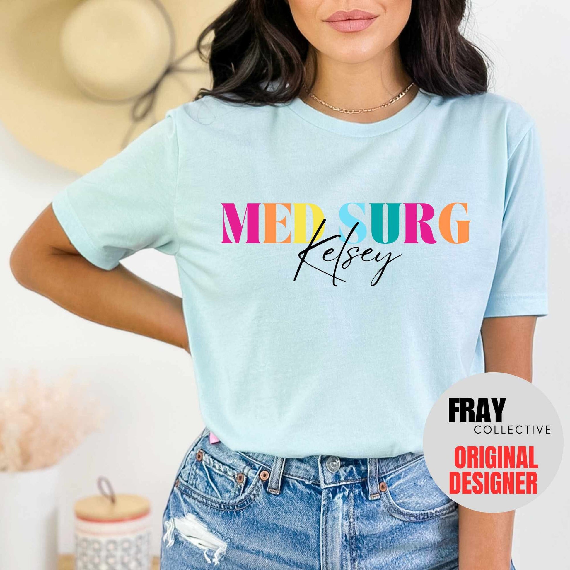 Med Surg Nurse T-Shirt Personalized Medical Surgical Nurse Shirt Custom Med Surg Nursing School Registered Nurse Shirt Future RN Grad Gift