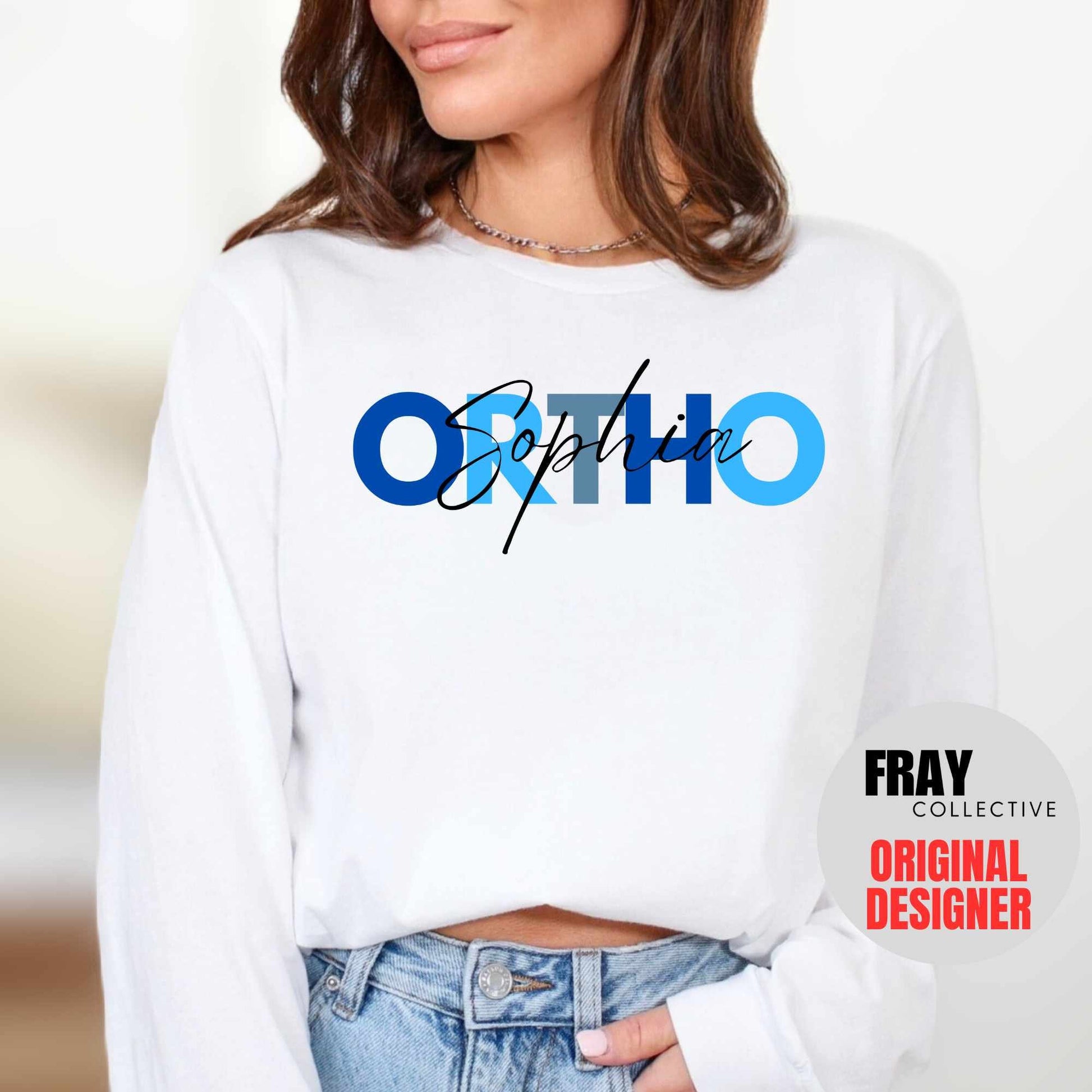 Orthopedic Nurse Long Sleeve Shirt: Personalized Ortho Team Shirts | Orthodontics Shirt
