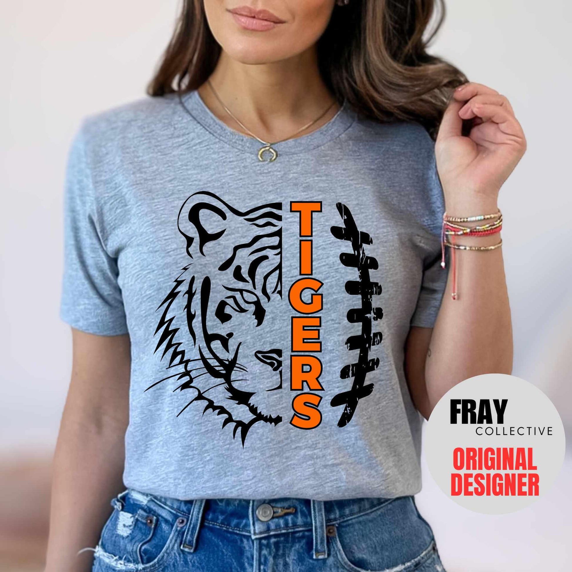 Tigers Football Shirt Tigers Tshirt Tiger Pride Tee Retro School Spirit Football Mom Go Tigers Game Day Tee Vintage School Run The Dang Ball