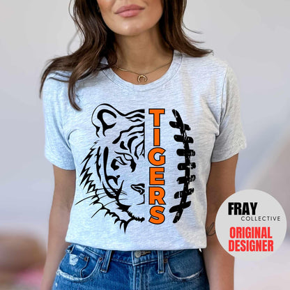 Tigers Football Shirt Tigers Tshirt Tiger Pride Tee Retro School Spirit Football Mom Go Tigers Game Day Tee Vintage School Run The Dang Ball
