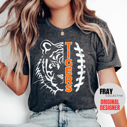 Tigers Football Shirt Tigers Tshirt Tiger Pride Tee Retro School Spirit Football Mom Go Tigers Game Day Tee Vintage School Run The Dang Ball