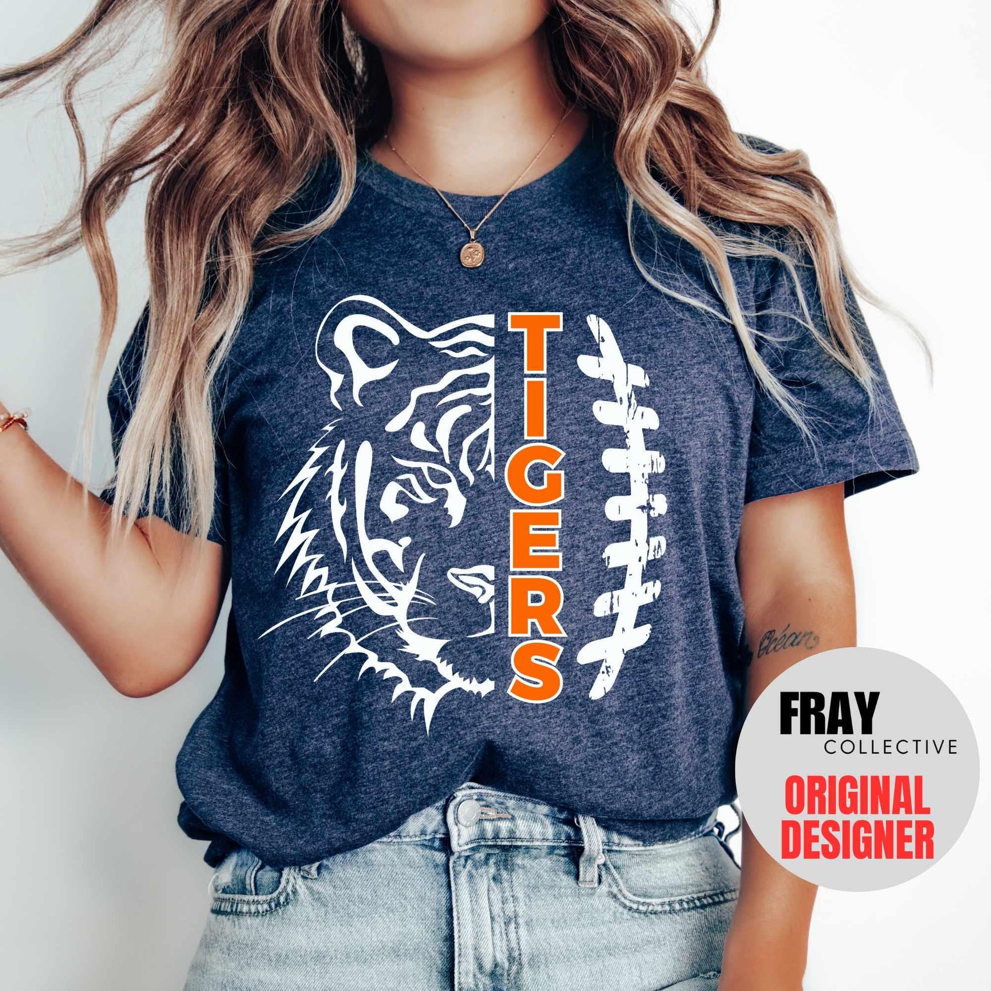 Tigers Football Shirt Tigers Tshirt Tiger Pride Tee Retro School Spirit Football Mom Go Tigers Game Day Tee Vintage School Run The Dang Ball