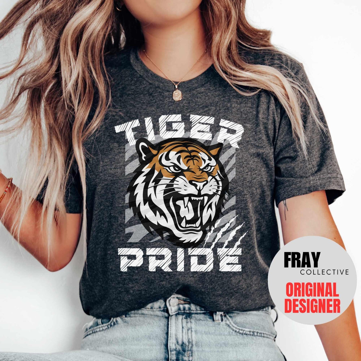 Tiger School Mascot Shirt Tiger Pride Team T-Shirt Game Day Tee Tiger Mascot Football Mom Dad School Spirit Friday Night Lights Tee