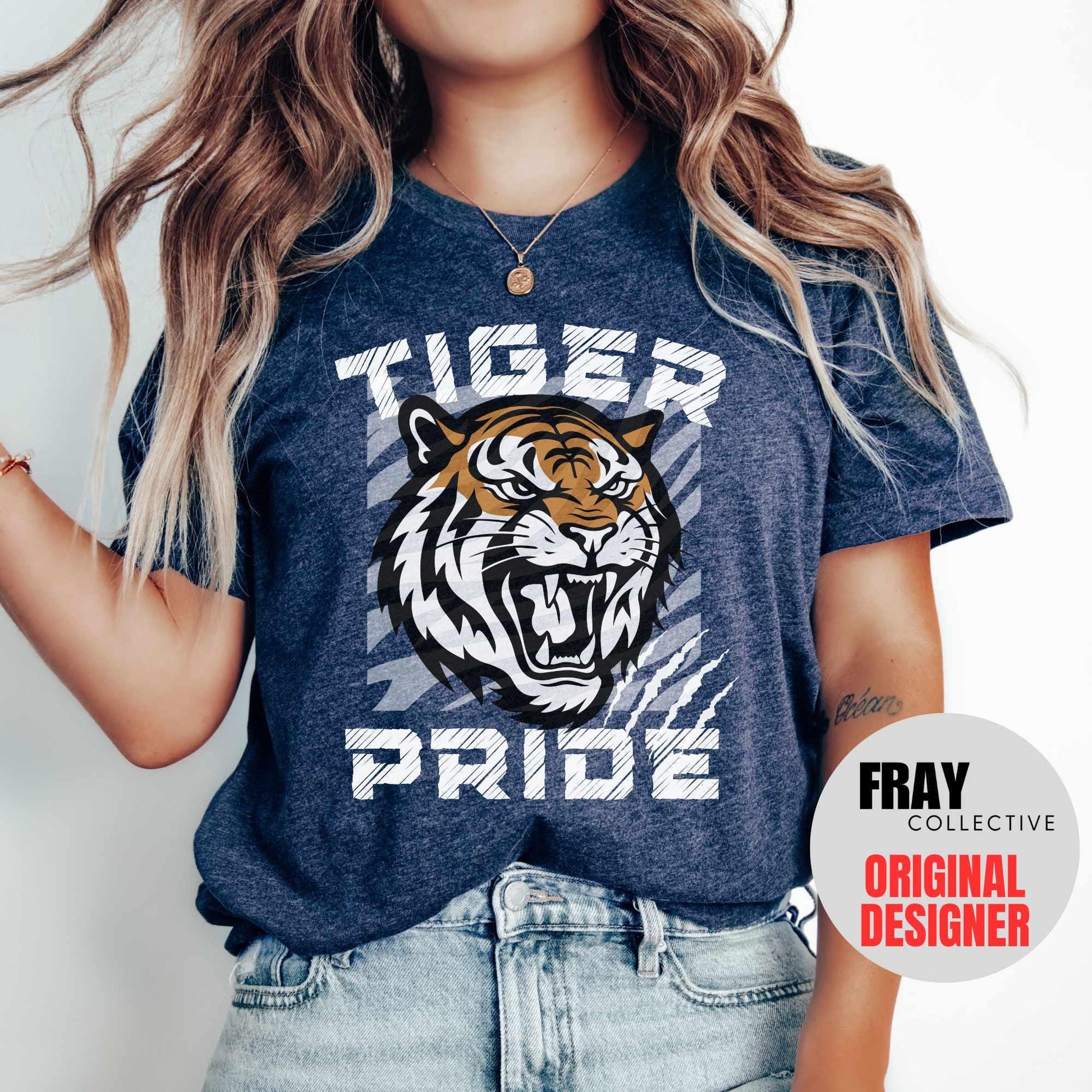 Tiger School Mascot Shirt Tiger Pride Team T-Shirt Game Day Tee Tiger Mascot Football Mom Dad School Spirit Friday Night Lights Tee