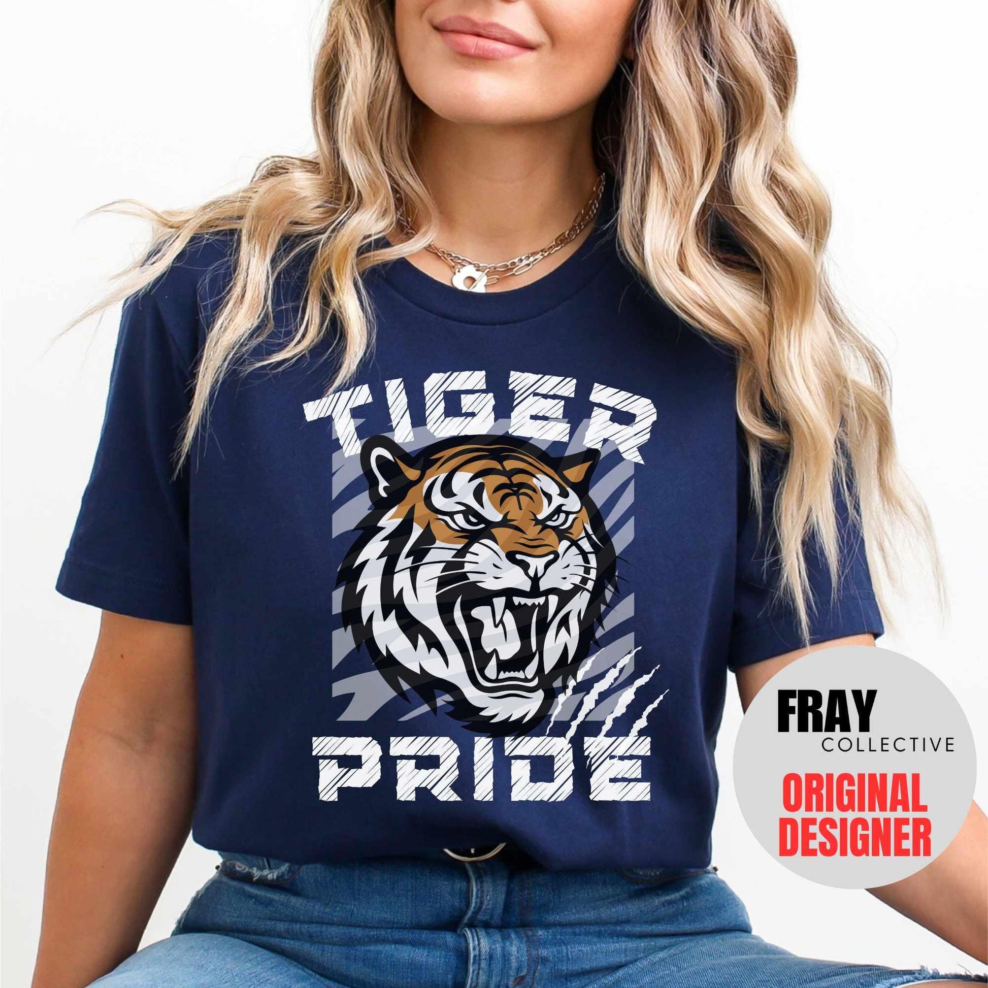 Tiger School Mascot Shirt Tiger Pride Team T-Shirt Game Day Tee Tiger Mascot Football Mom Dad School Spirit Friday Night Lights Tee