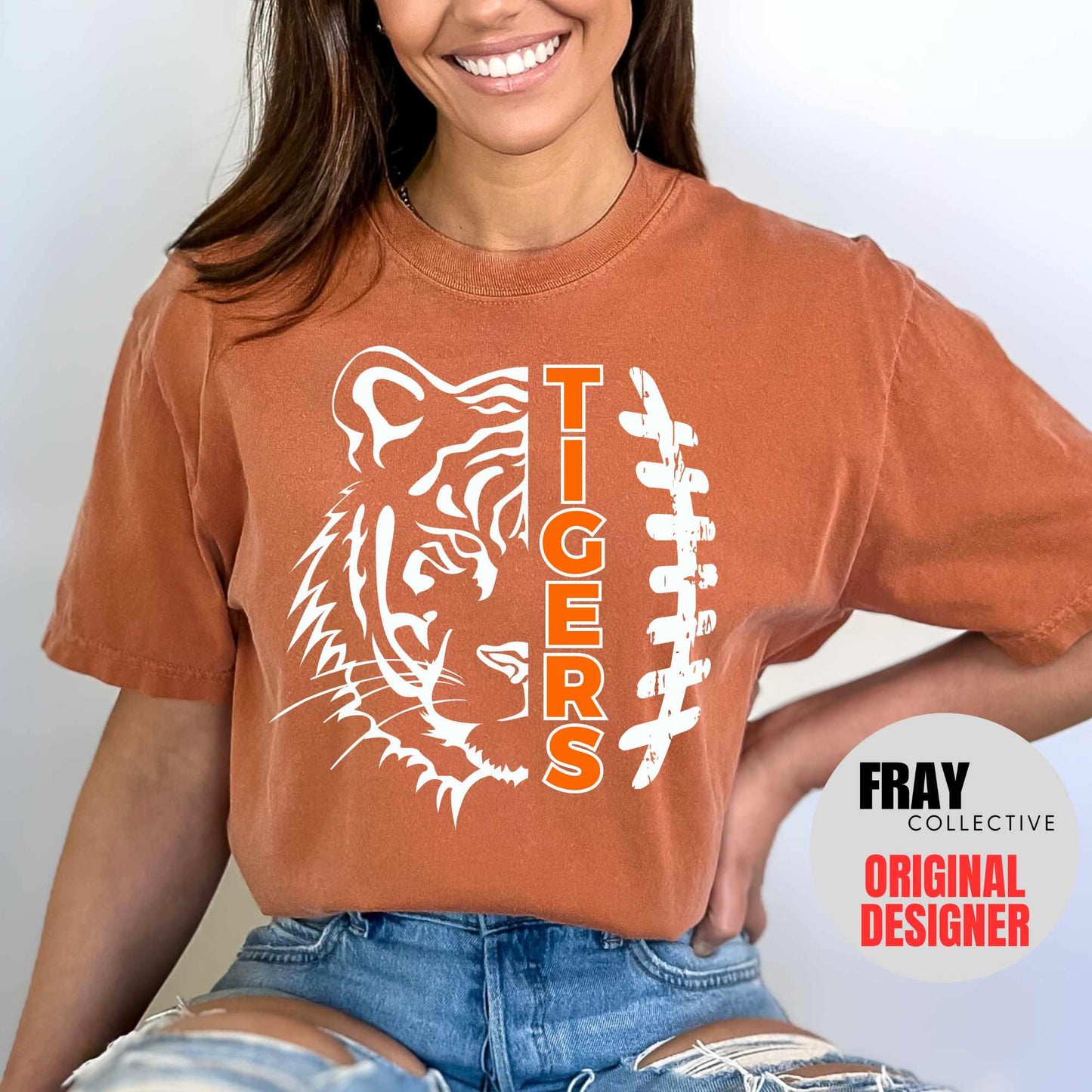 Comfort Colors Tigers Football Shirt | Tigers Mascot T-shirt