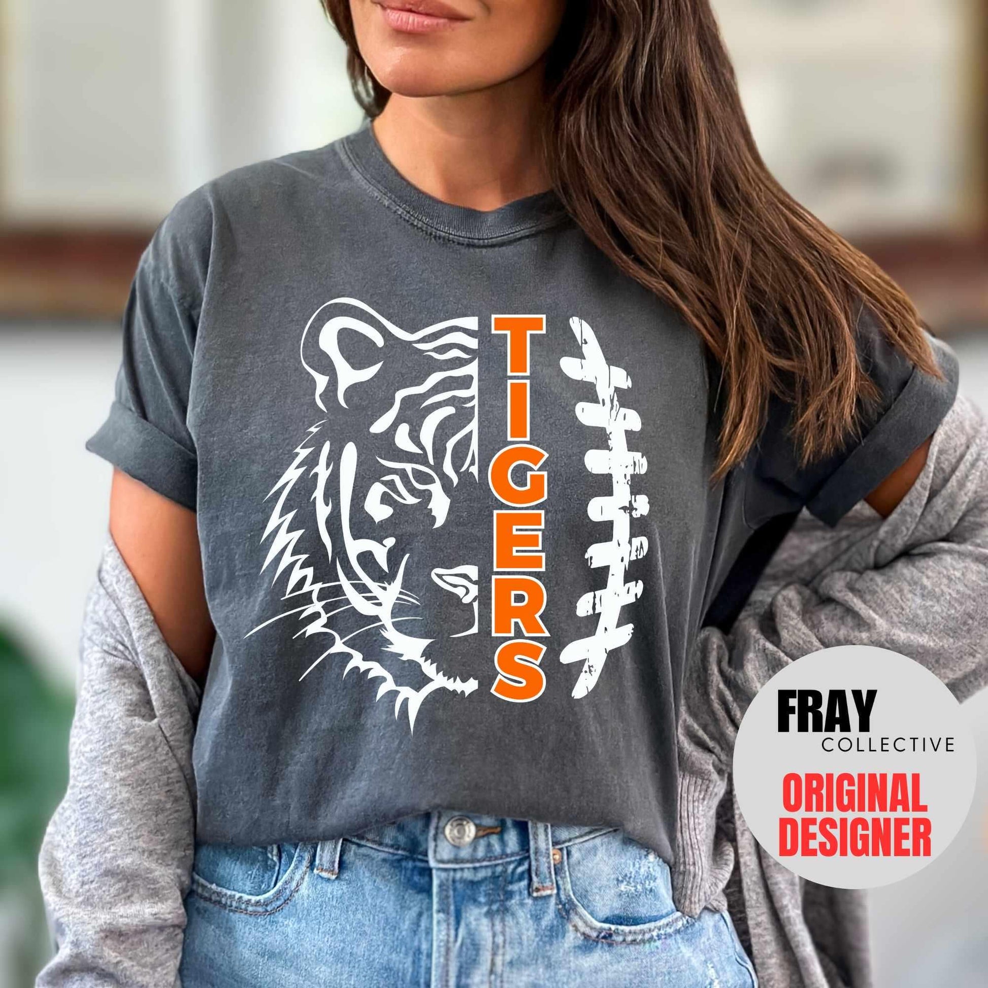 Comfort Colors Tigers Football Shirt | Tigers Mascot T-shirt