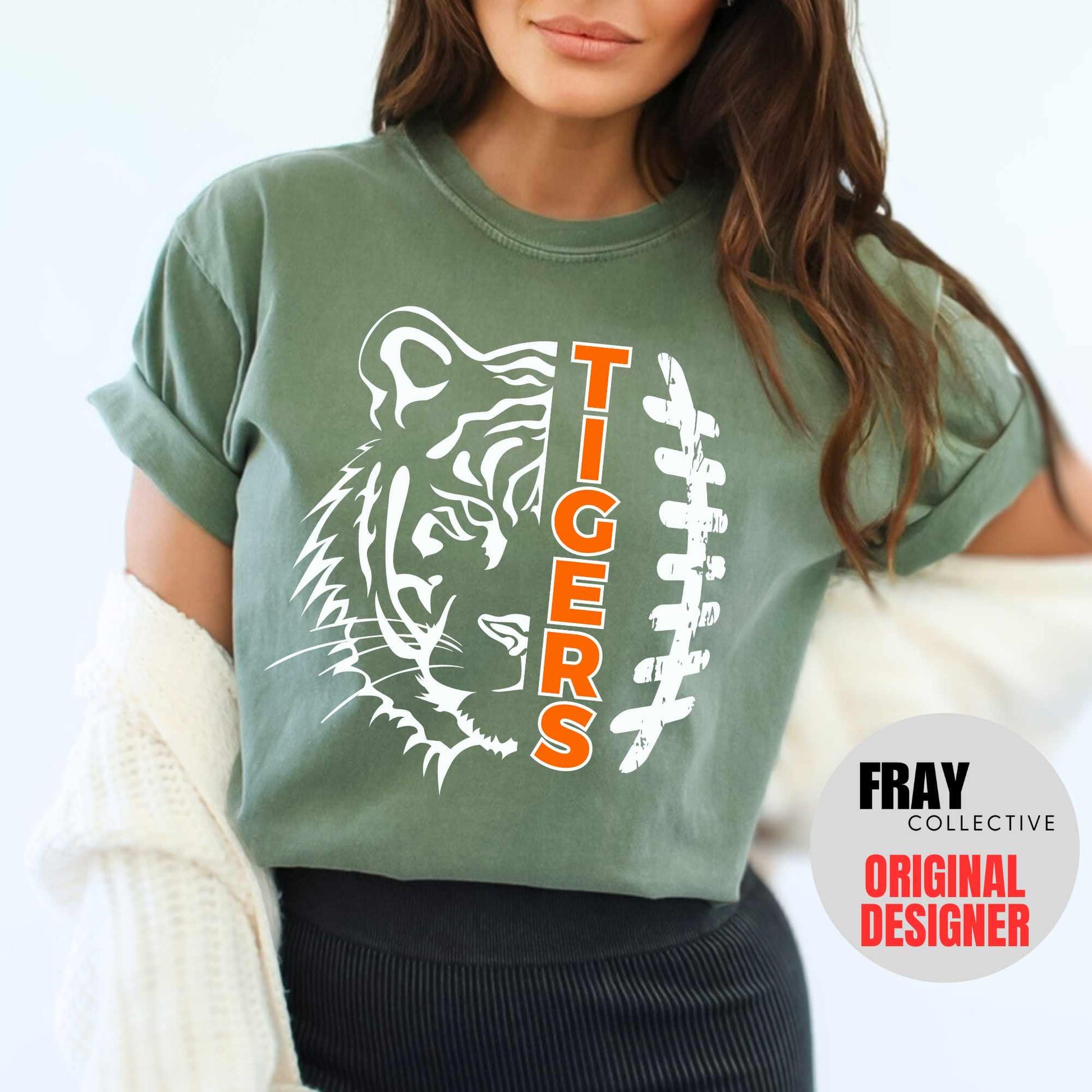 Comfort Colors Tigers Football Shirt | Tigers Mascot T-shirt