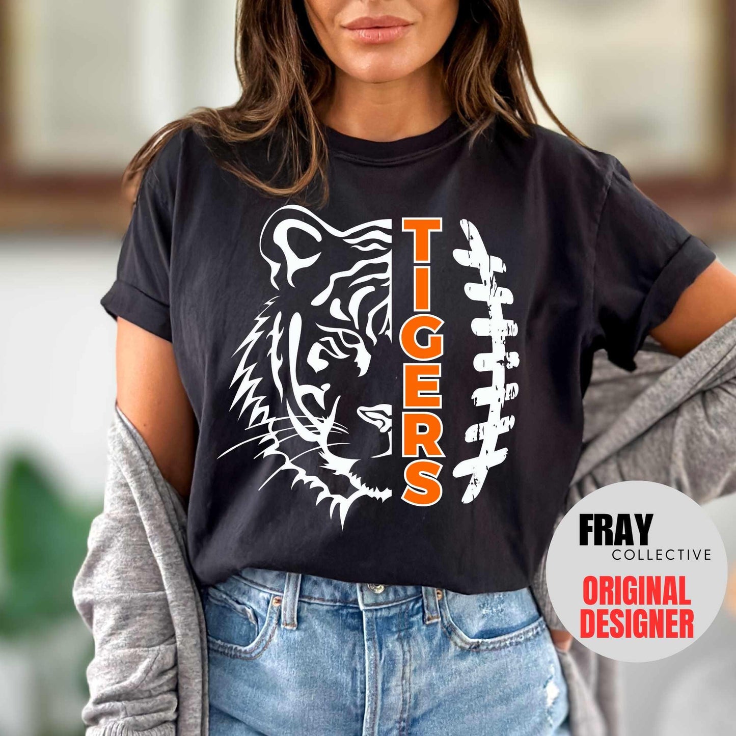 Comfort Colors Tigers Football Shirt | Tigers Mascot T-shirt