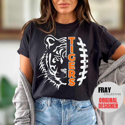 Comfort Colors Tigers Football Shirt | Tigers Mascot T-shirt