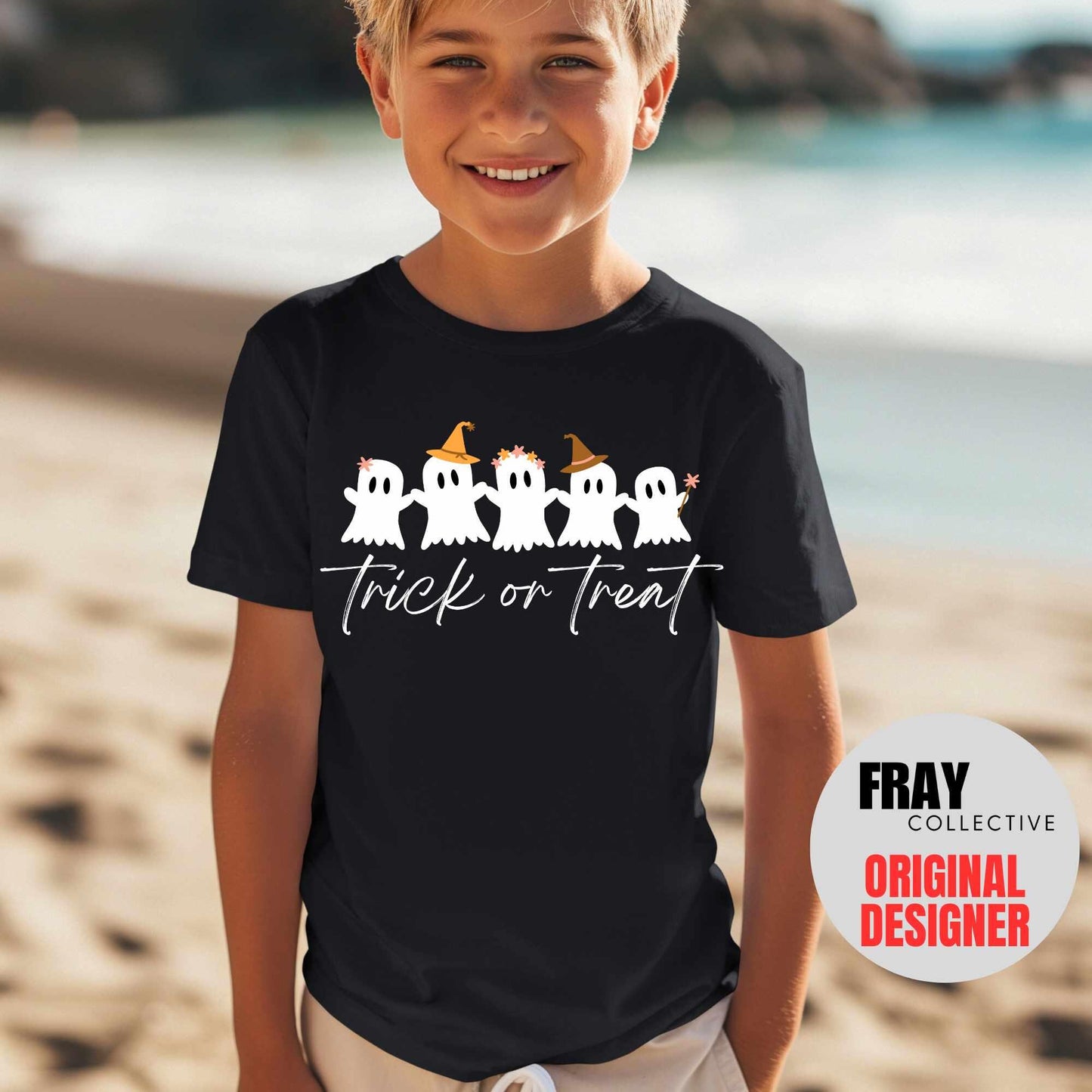 Kids Ghost T-Shirt | Halloween Trick or Treat Tee