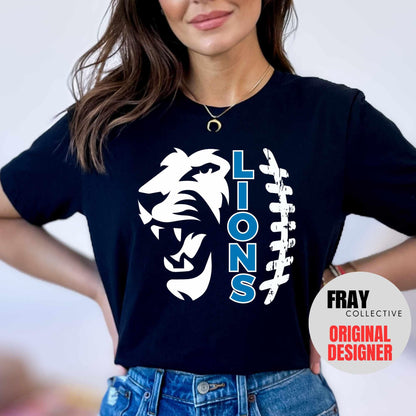 Lions Football Shirt Team Mascot Shirt Tis The Season Football T-Shirt Fan Shirt School Spirit Shirt Mom Football Shirt Dad Football Tee