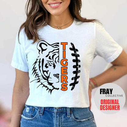 Tigers Football Shirt Tigers Tshirt Tiger Pride Tee Retro School Spirit Football Mom Go Tigers Game Day Tee Vintage School Run The Dang Ball