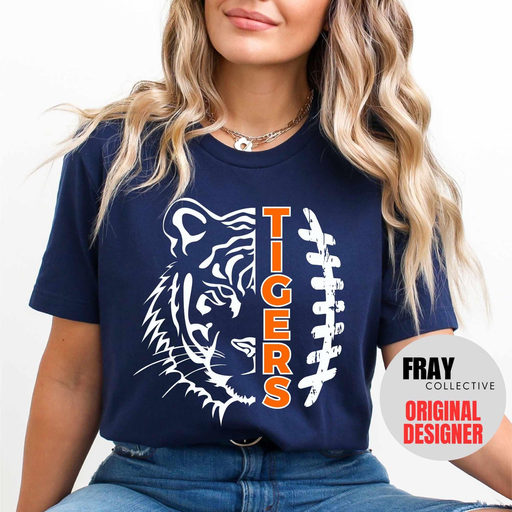 Tigers Football Shirt Tigers Tshirt Tiger Pride Tee Retro School Spirit Football Mom Go Tigers Game Day Tee Vintage School Run The Dang Ball