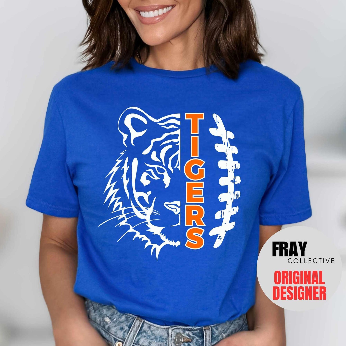Tigers Football Shirt Tigers Tshirt Tiger Pride Tee Retro School Spirit Football Mom Go Tigers Game Day Tee Vintage School Run The Dang Ball