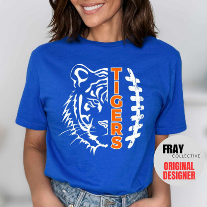 Tigers Football Shirt Tigers Tshirt Tiger Pride Tee Retro School Spirit Football Mom Go Tigers Game Day Tee Vintage School Run The Dang Ball