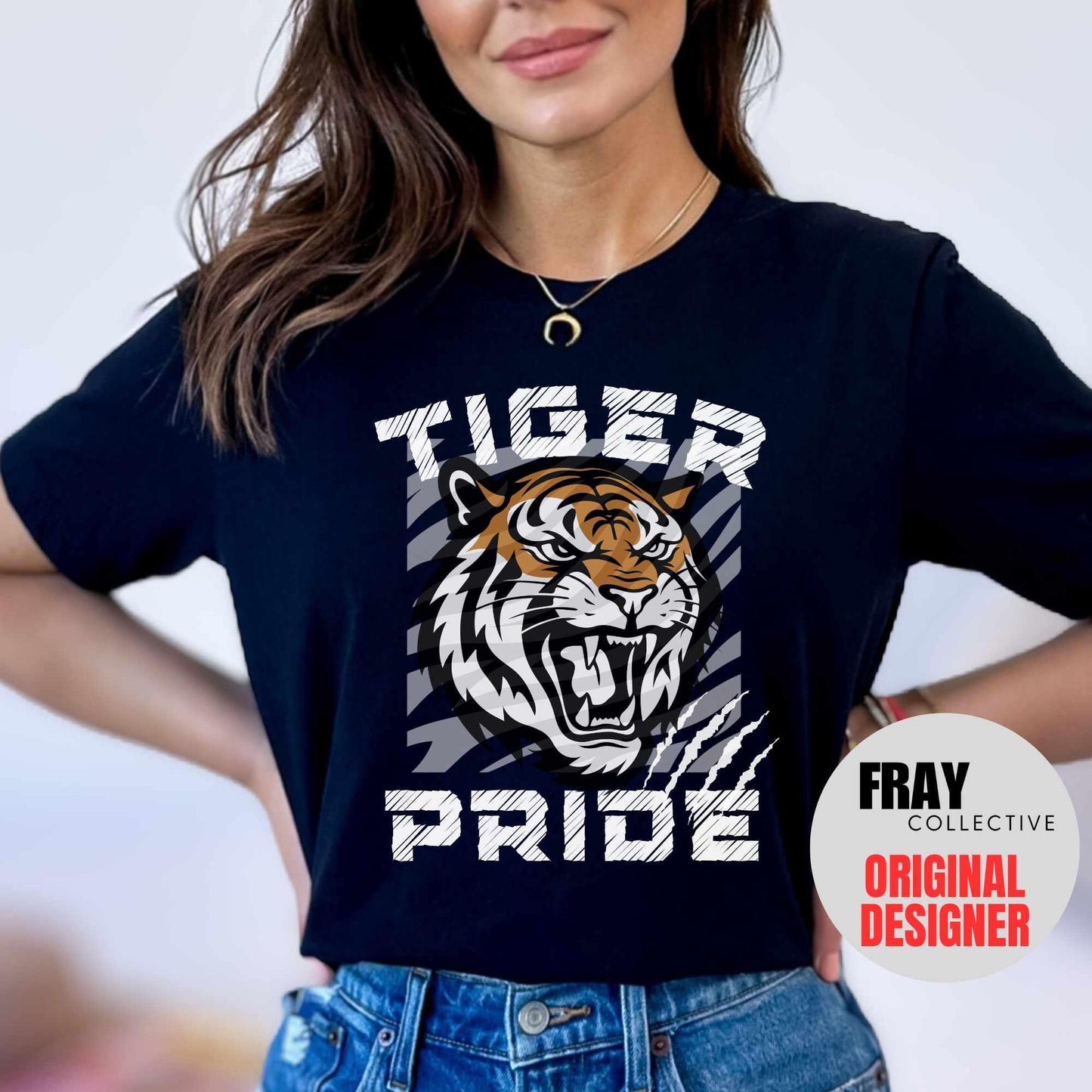 Tiger School Mascot Shirt Tiger Pride Team T-Shirt Game Day Tee Tiger Mascot Football Mom Dad School Spirit Friday Night Lights Tee