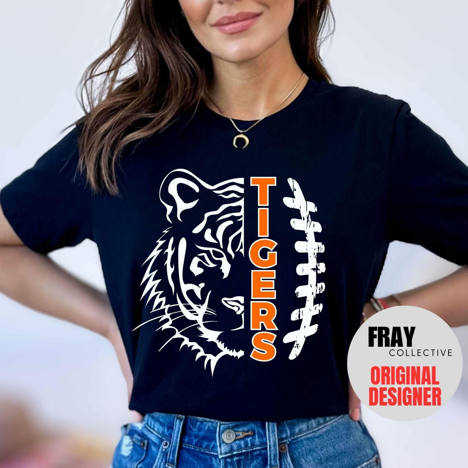 Tigers Football Shirt Tigers Tshirt Tiger Pride Tee Retro School Spirit Football Mom Go Tigers Game Day Tee Vintage School Run The Dang Ball