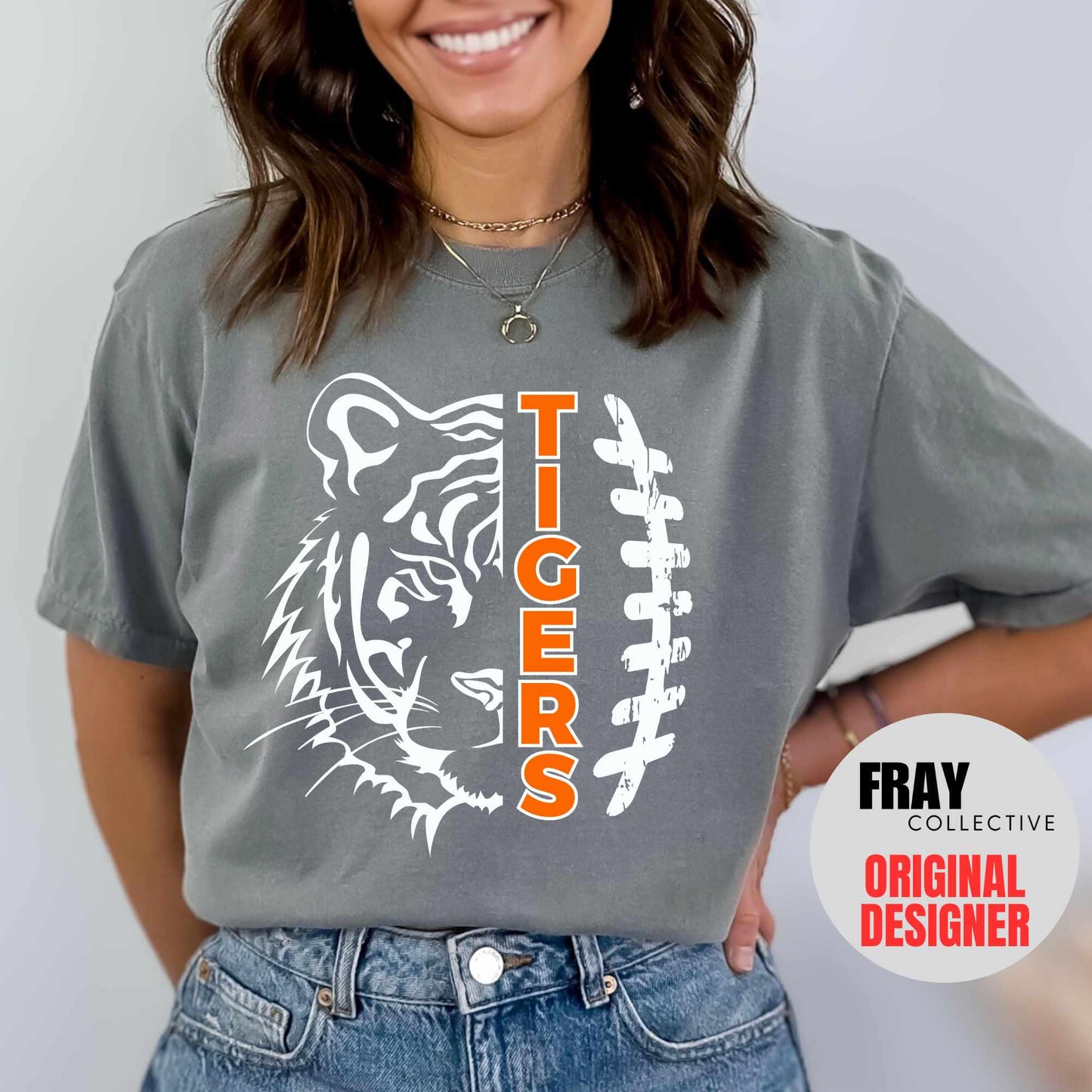 Comfort Colors Tigers Football Shirt | Tigers Mascot T-shirt