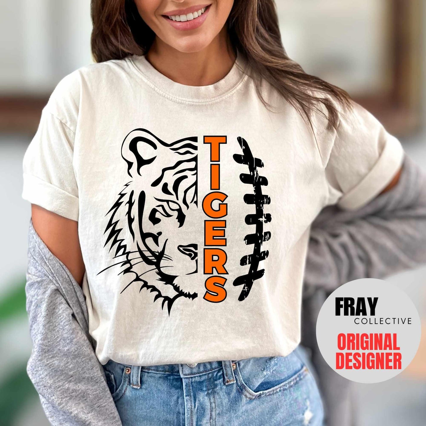 Comfort Colors Tigers Football Shirt | Tigers Mascot T-shirt
