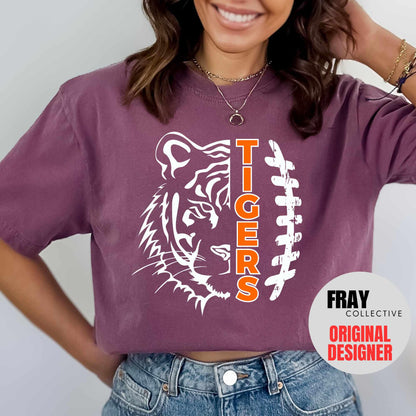 Comfort Colors Tigers Football Shirt | Tigers Mascot T-shirt