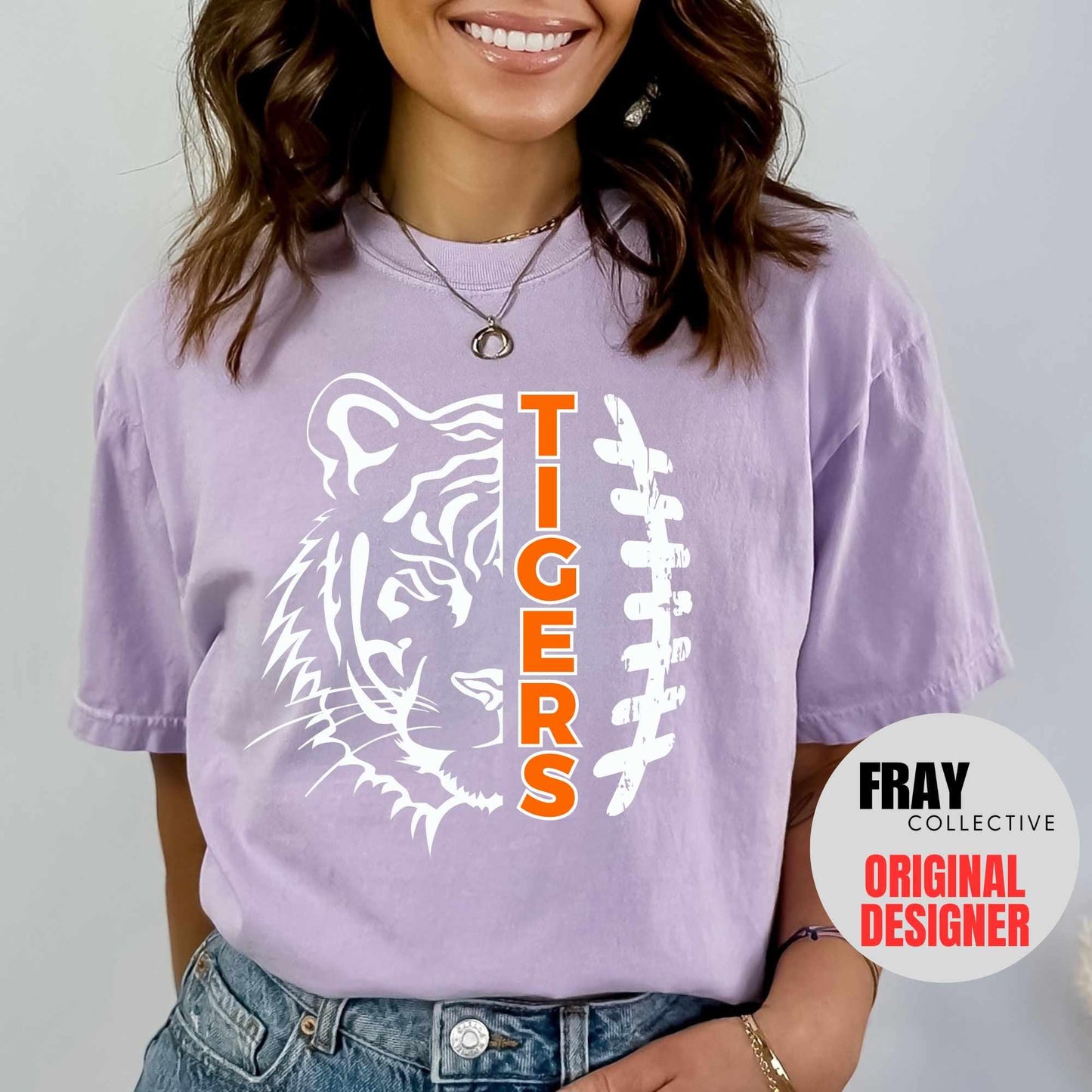 Comfort Colors Tigers Football Shirt | Tigers Mascot T-shirt