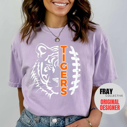 Comfort Colors Tigers Football Shirt | Tigers Mascot T-shirt