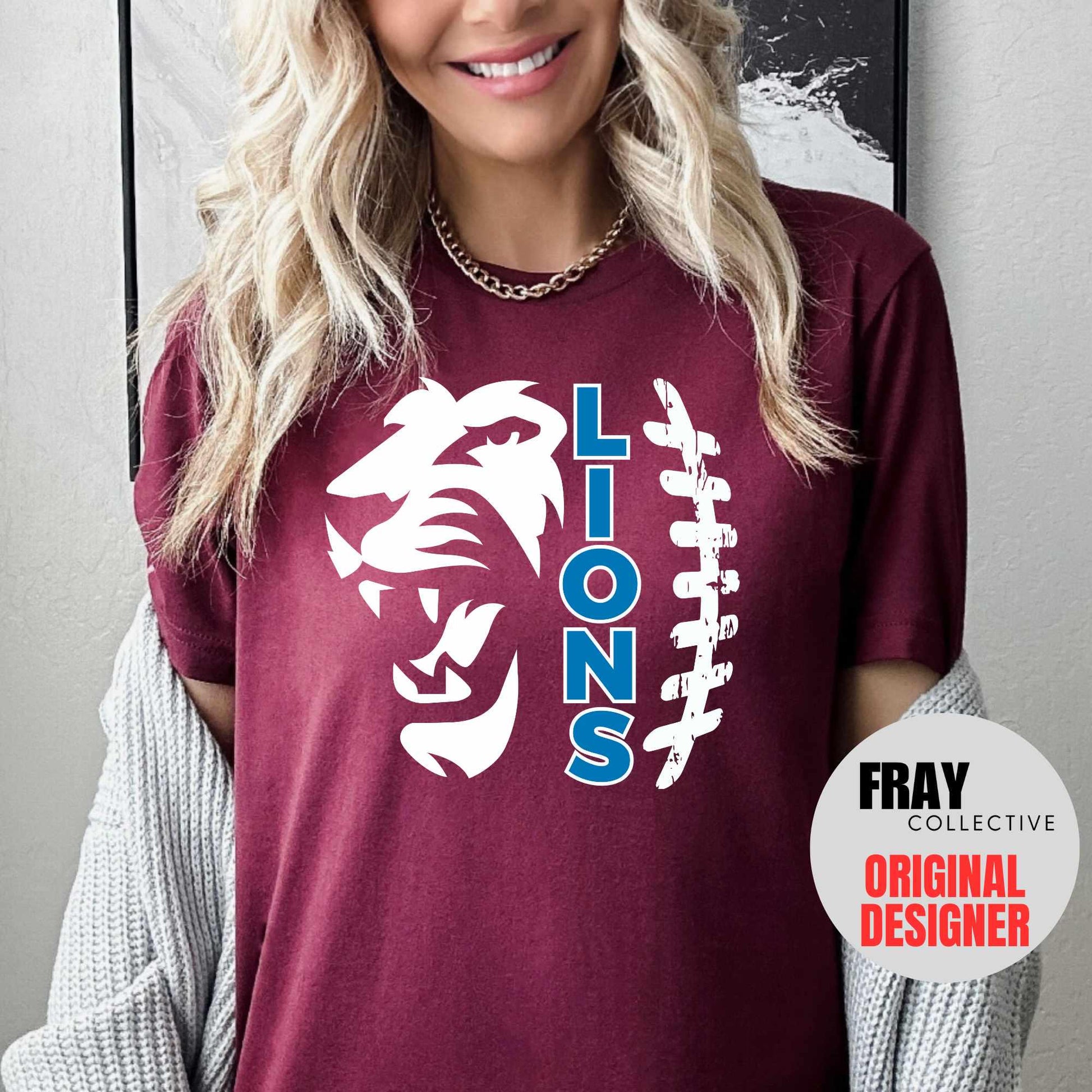 Lions Football Shirt Team Mascot Shirt Tis The Season Football T-Shirt Fan Shirt School Spirit Shirt Mom Football Shirt Dad Football Tee