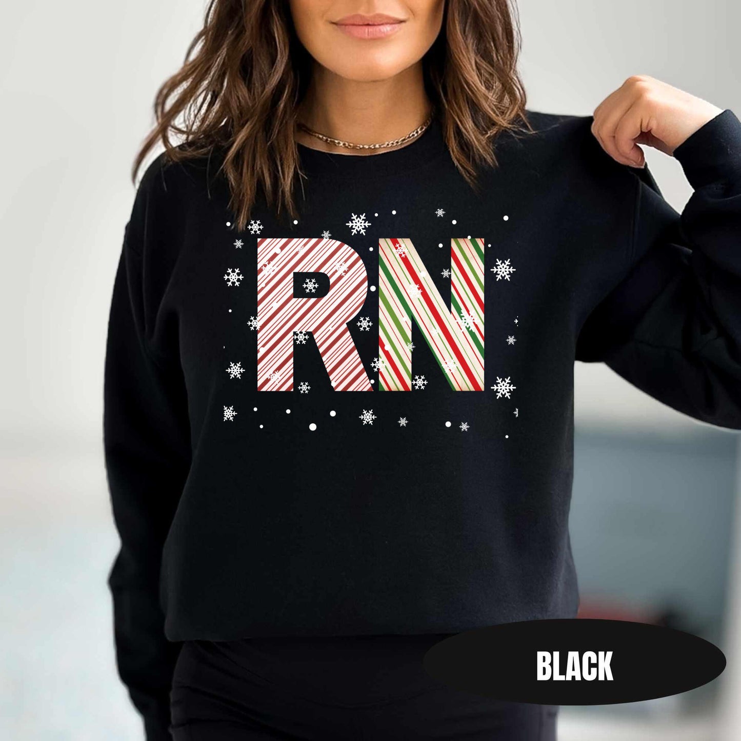 RN Sweatshirt Registered Nurse Sweatshirt Christmas RN Shirt Gift for Nurse peds lvn lpn Shirt Christmas Nurse Gift RN T-Shirt rn Sweater