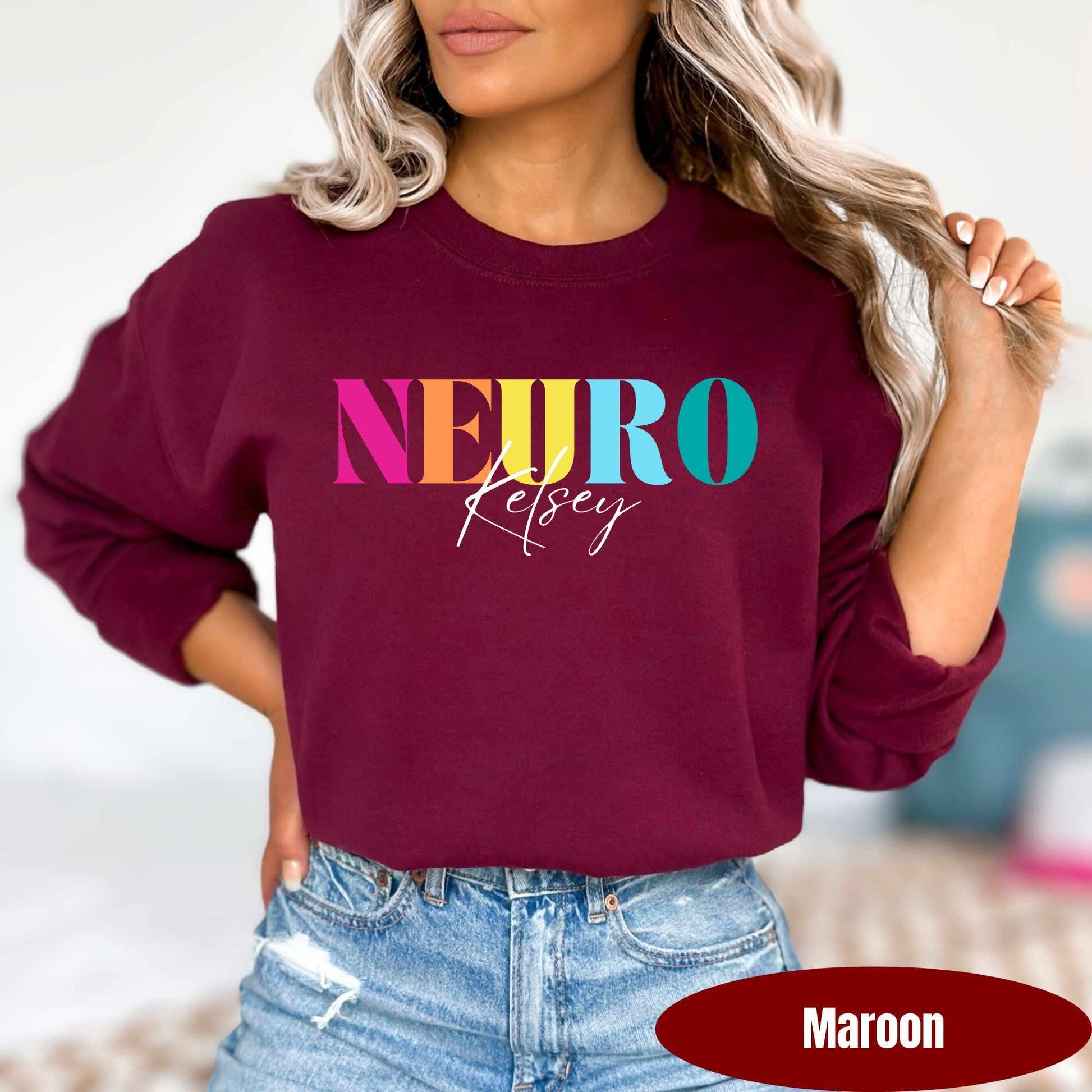 Personalized Neuro Sweatshirt | Custom Neurology Pullover | Neuro Nurse Sweater