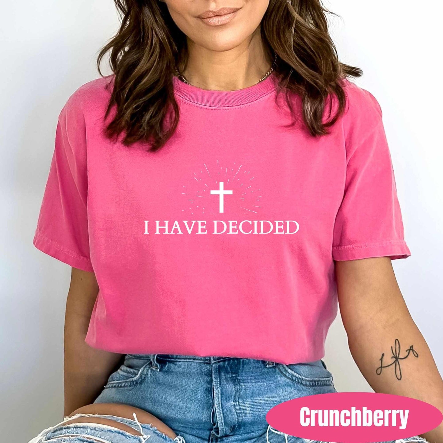 I Have Decided Baptism Shirt Comfort Colors Christian Tshirt Bible Verse Faith Church Group Shirts Christian Street Wear Religious Tshirt