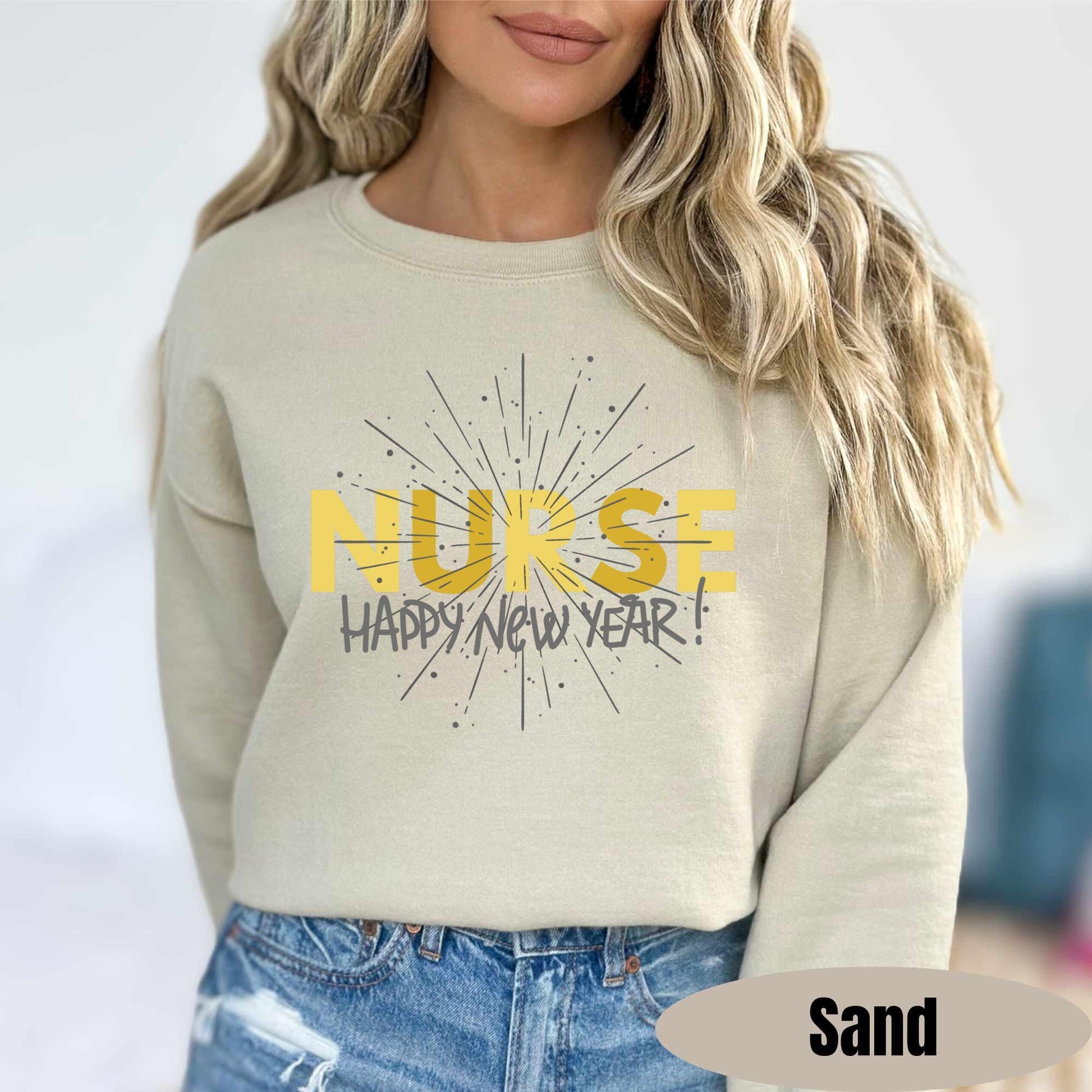 New Year Nurse Sweatshirt Healthcare New Years Eve Sweater Nurse NYE Group Pullover Retro Disco Ball Nurse Apparel Medical Sweatshirt 2025