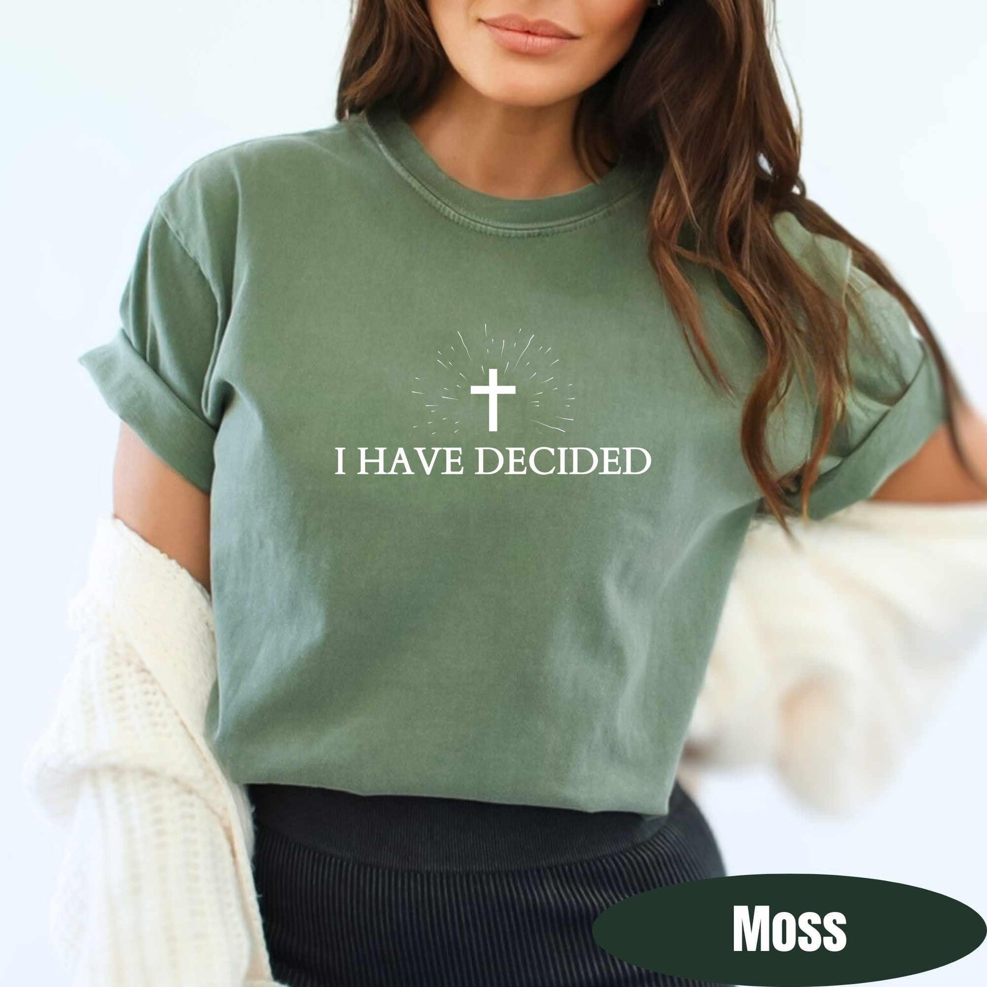 I Have Decided Baptism Shirt Comfort Colors Christian Tshirt Bible Verse Faith Church Group Shirts Christian Street Wear Religious Tshirt