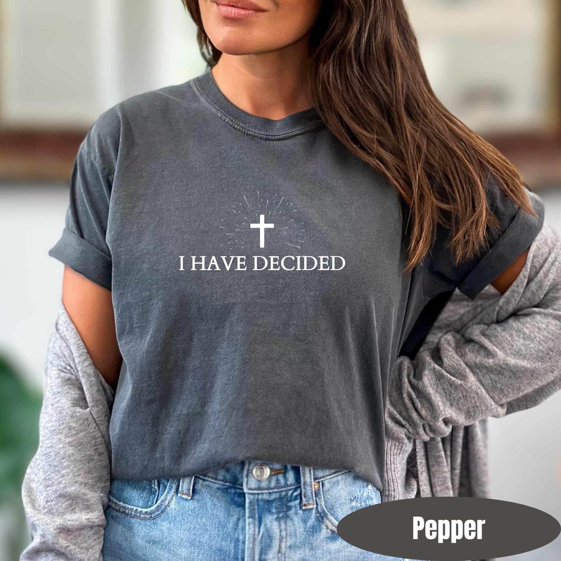 I Have Decided Baptism Shirt Comfort Colors Christian Tshirt Bible Verse Faith Church Group Shirts Christian Street Wear Religious Tshirt
