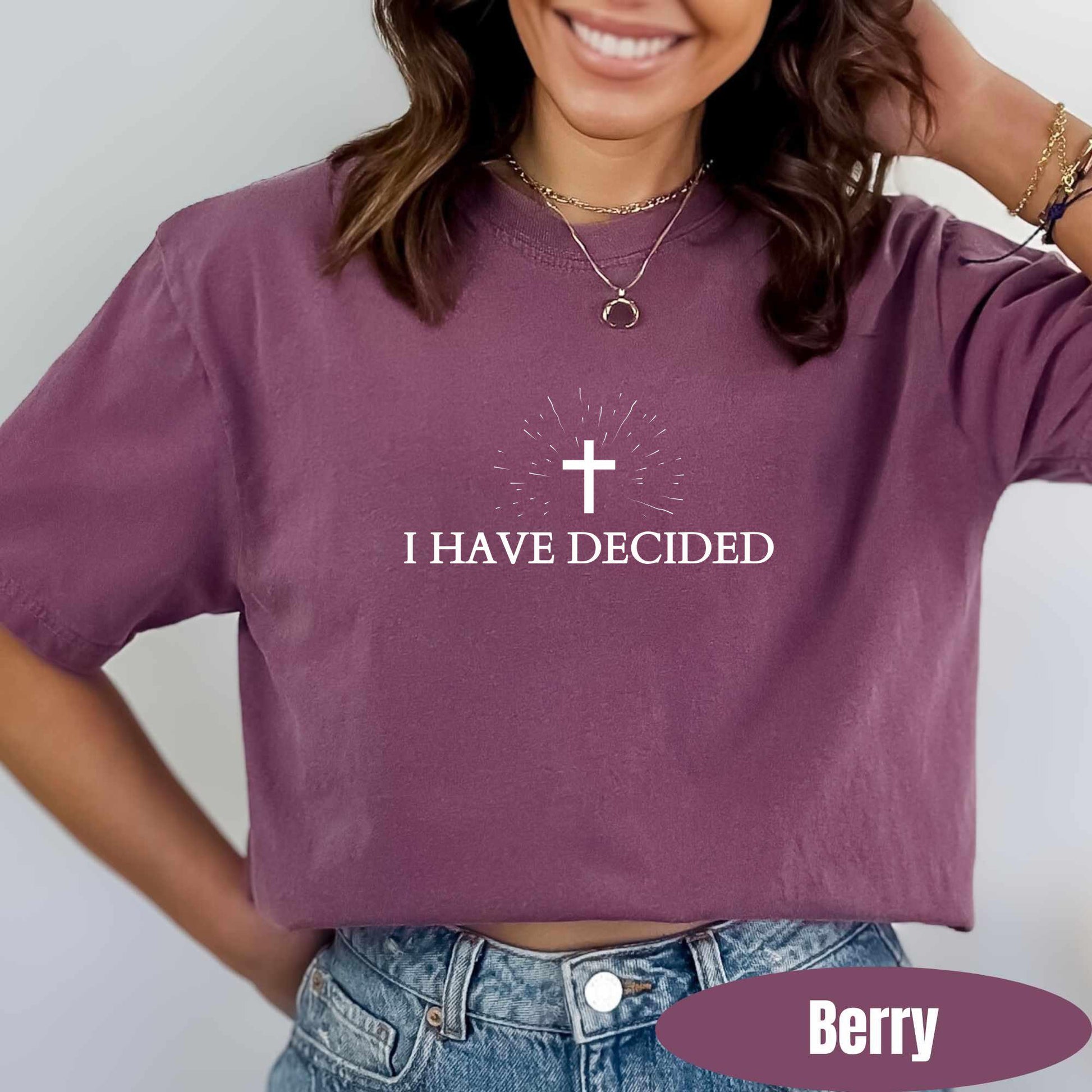 I Have Decided Baptism Shirt Comfort Colors Christian Tshirt Bible Verse Faith Church Group Shirts Christian Street Wear Religious Tshirt