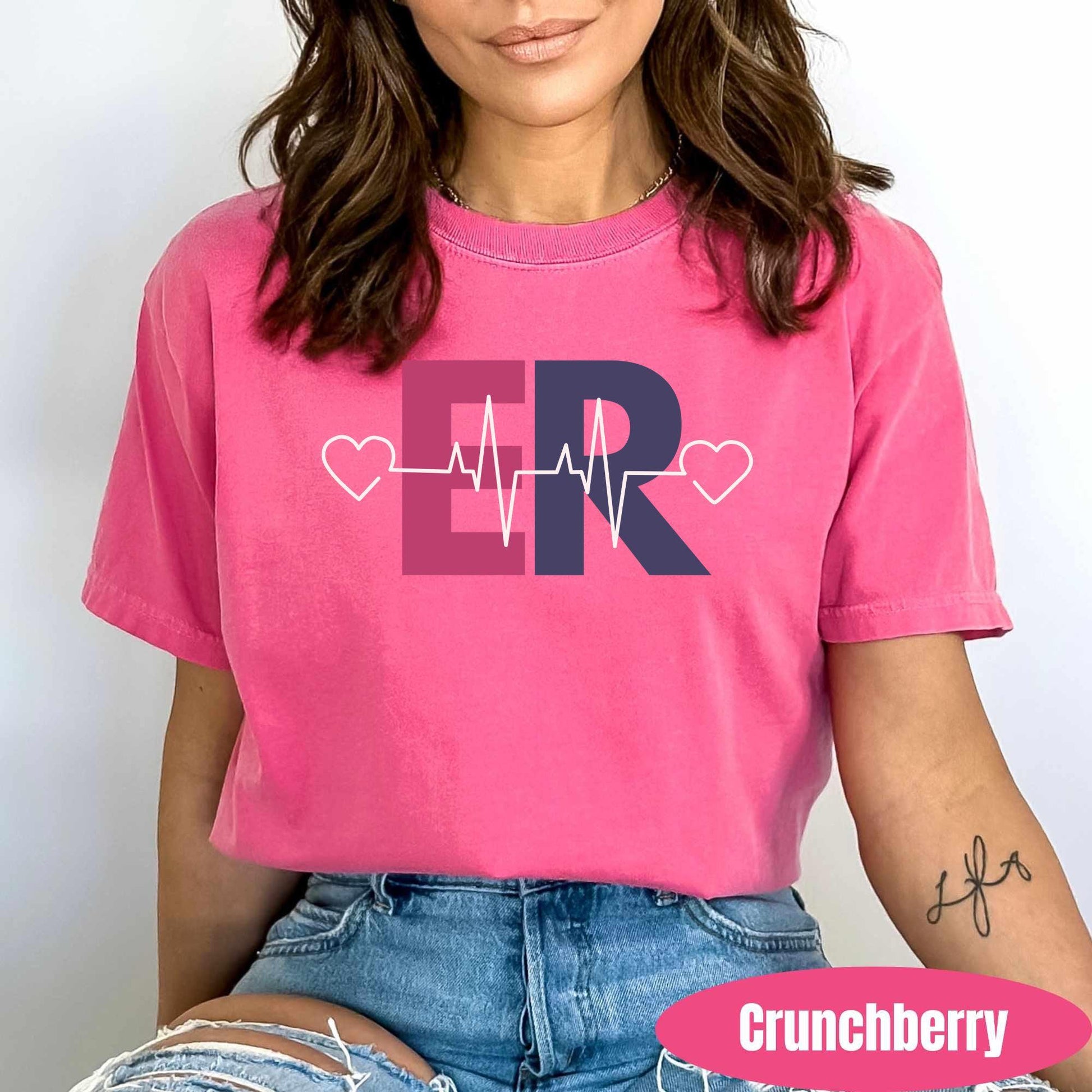 Emergency Department Valentines Day Shirt Comfort Colors ER Valentines Day Tee ER Ed Nurse Rn Tech Vday Emergency Medicine Cupids Favorite