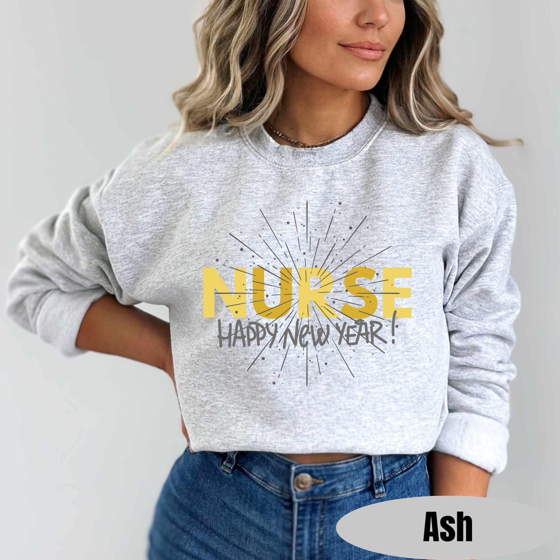 New Year Nurse Sweatshirt Healthcare New Years Eve Sweater Nurse NYE Group Pullover Retro Disco Ball Nurse Apparel Medical Sweatshirt 2025