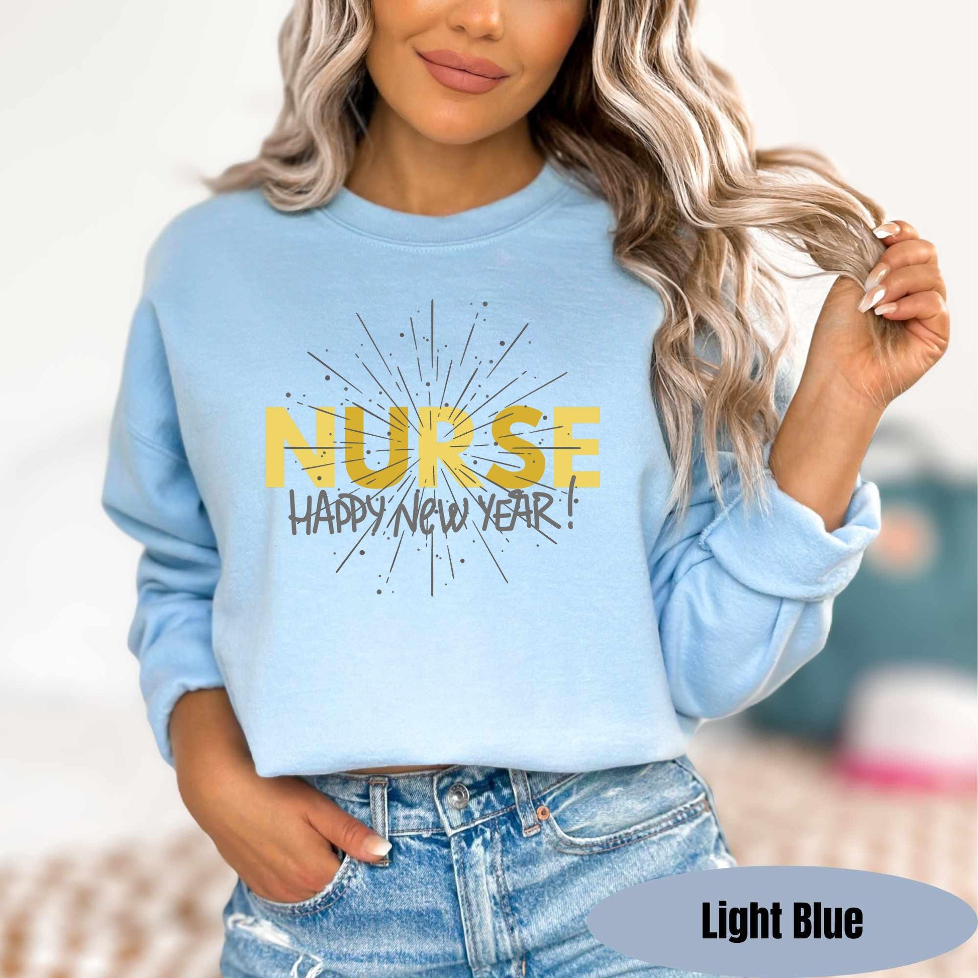 New Year Nurse Sweatshirt Healthcare New Years Eve Sweater Nurse NYE Group Pullover Retro Disco Ball Nurse Apparel Medical Sweatshirt 2025