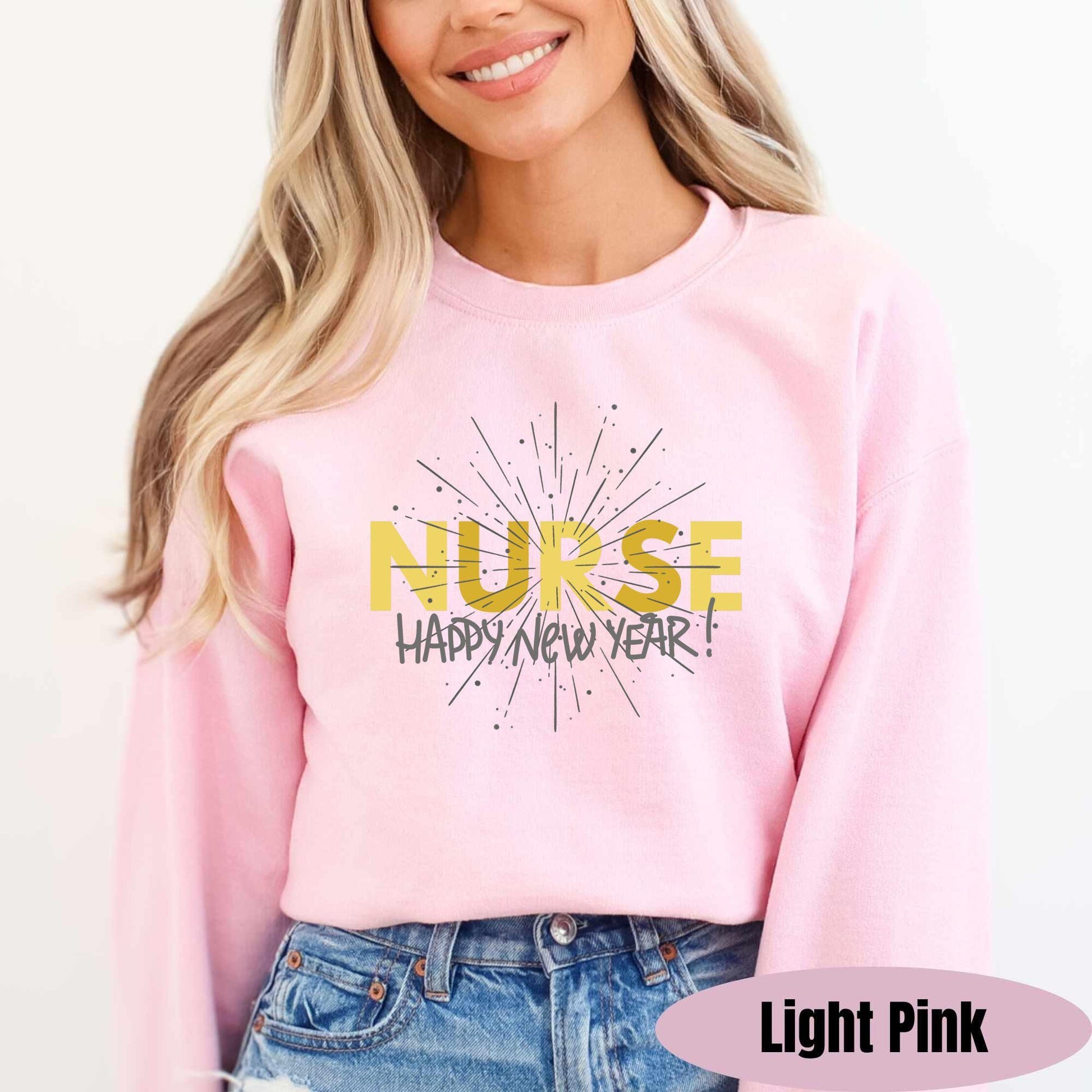 New Year Nurse Sweatshirt Healthcare New Years Eve Sweater Nurse NYE Group Pullover Retro Disco Ball Nurse Apparel Medical Sweatshirt 2025