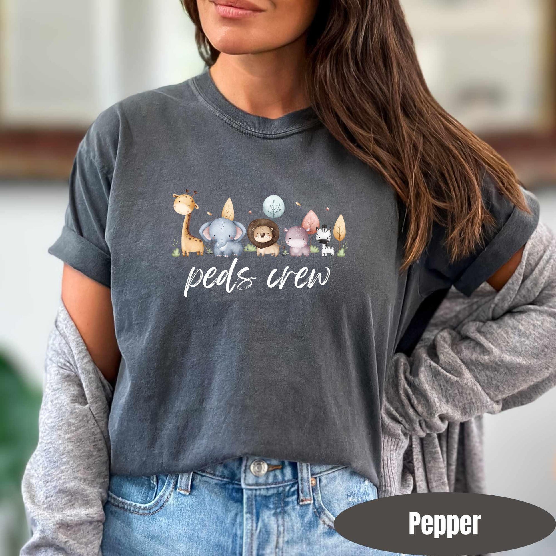 Pediatric Nurse Shirt Comfort Colors Peds Nurse T-Shirt Picu Nurse Shirt Pediatrics Tee Gifts For Nurses Team Shirt Pediatric Nurse Crew