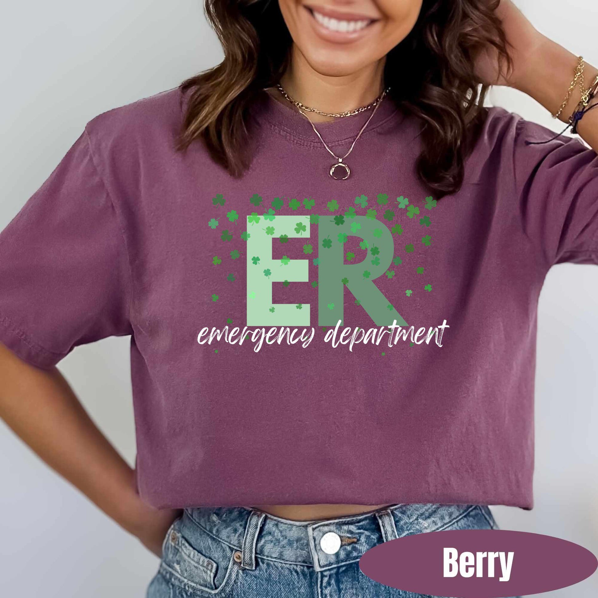 ER St Patricks Day Shirt: Comfort Colors Emergency Room Tee
