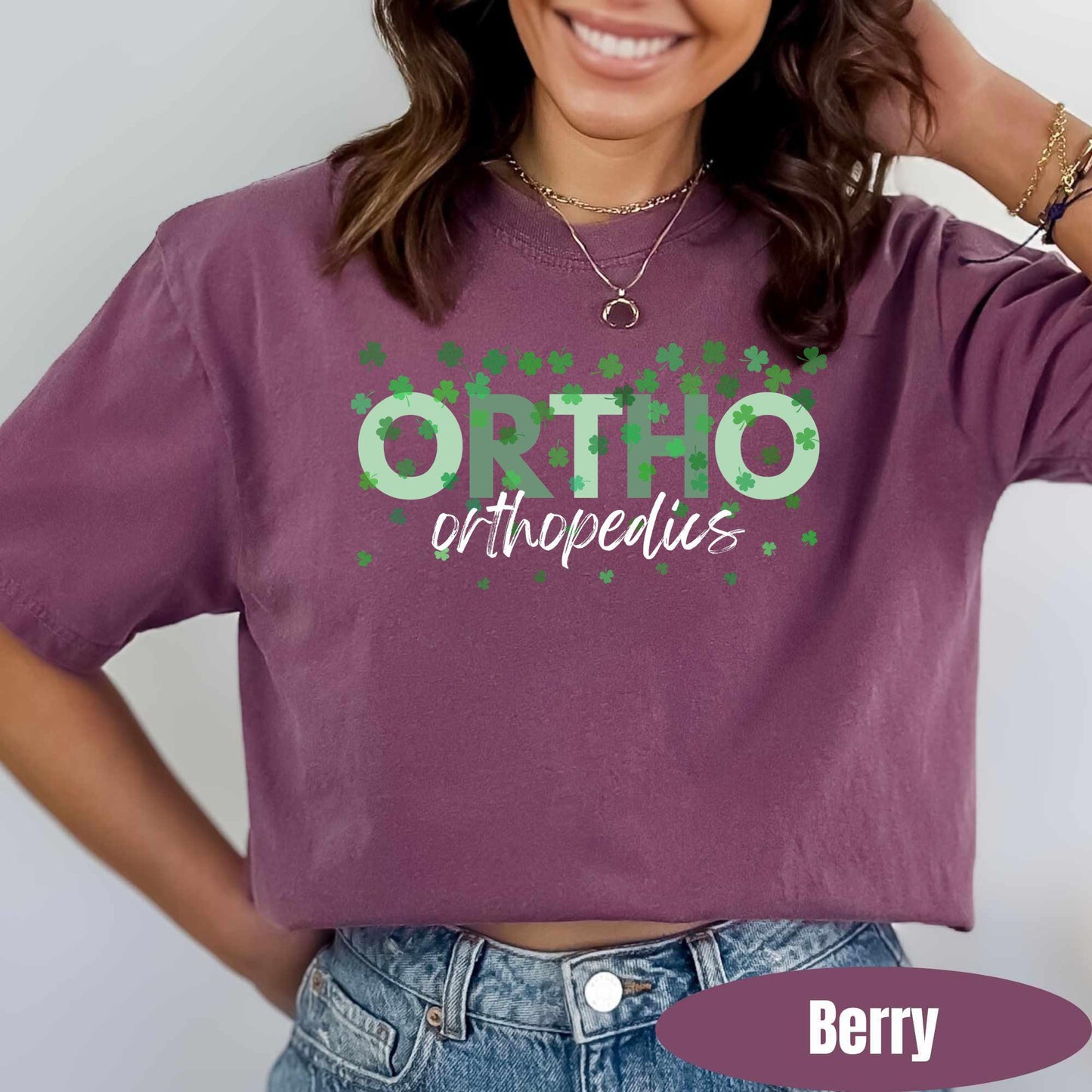 Ortho Squad St Patricks Day Shirt Comfort Colors Orthopedics Nurse Tee St Paddys Shirt Orthopedic Group Shirt St Pattys Day Ortho Team Tee