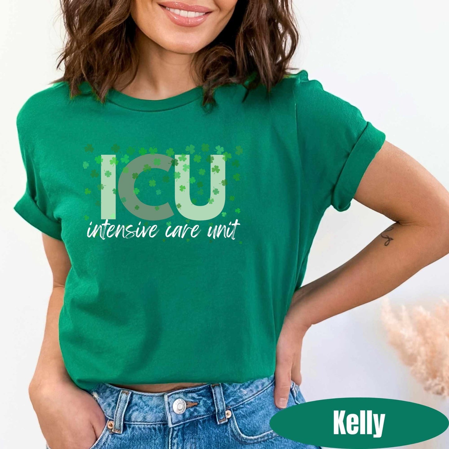 ICU Nurse St. Patrick's Day T-Shirt: Intensive Care Unit RN Gift
