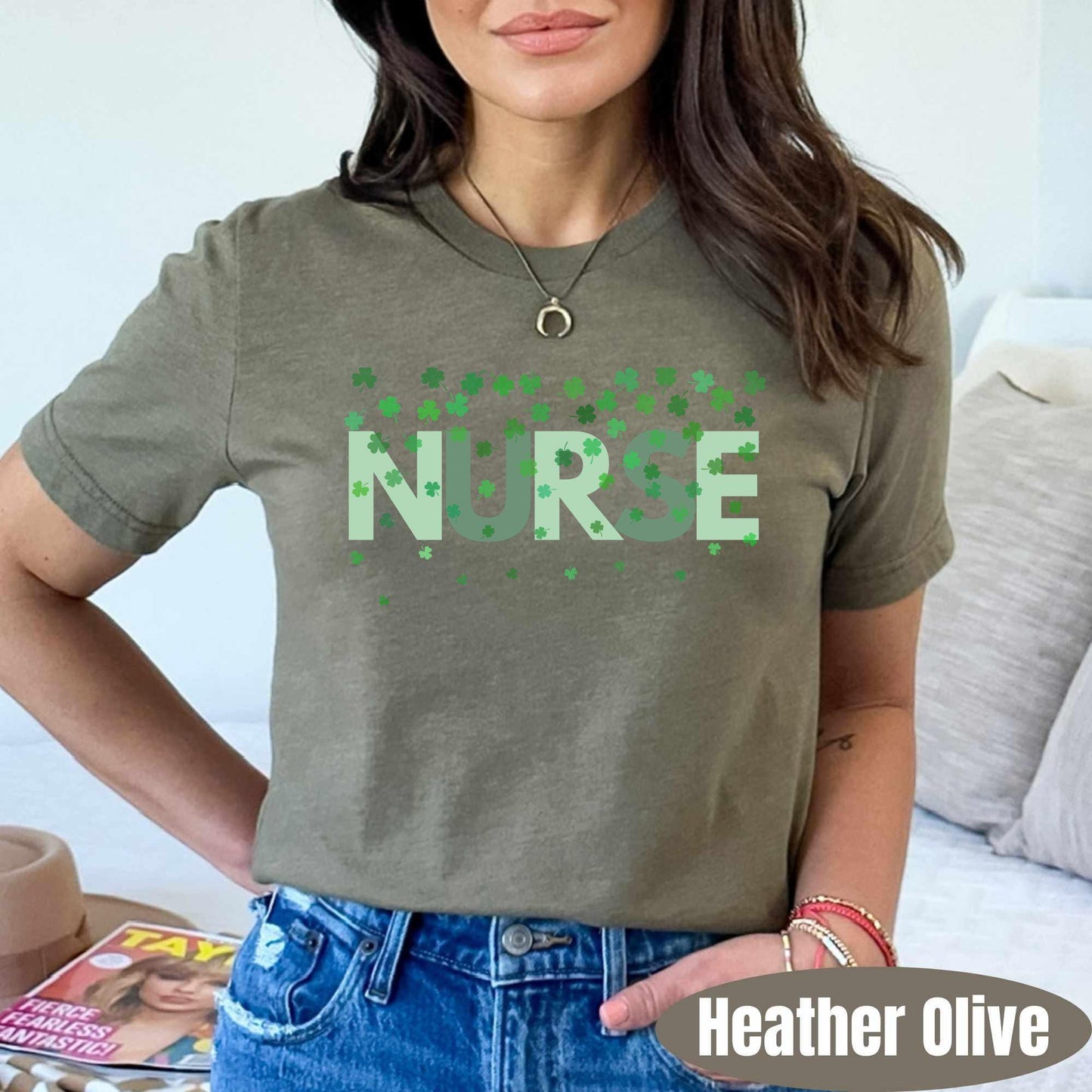 St. Patricks Day Nurse Shirt, RN Shamrock T-Shirt, Lucky Nurse Tee