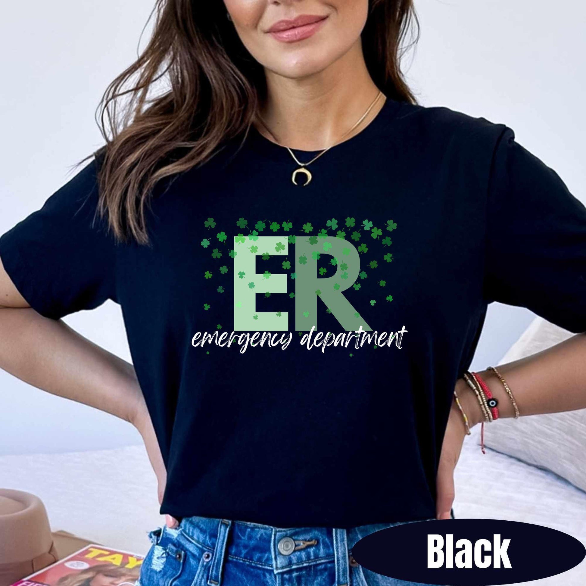 ER Shamrock St Patricks Day Shirt | Emergency Nurse Tee