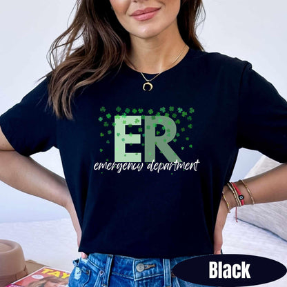 ER Shamrock St Patricks Day Shirt | Emergency Nurse Tee