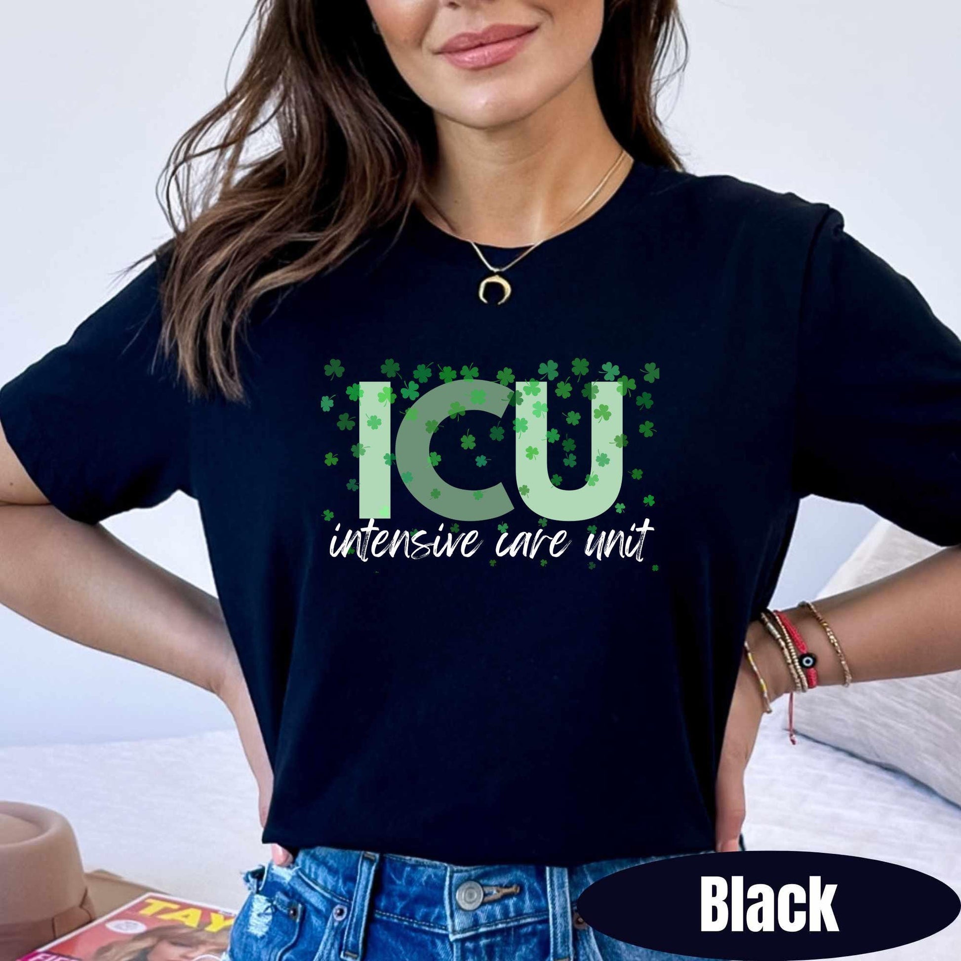 ICU Nurse St. Patrick's Day T-Shirt: Intensive Care Unit RN Gift