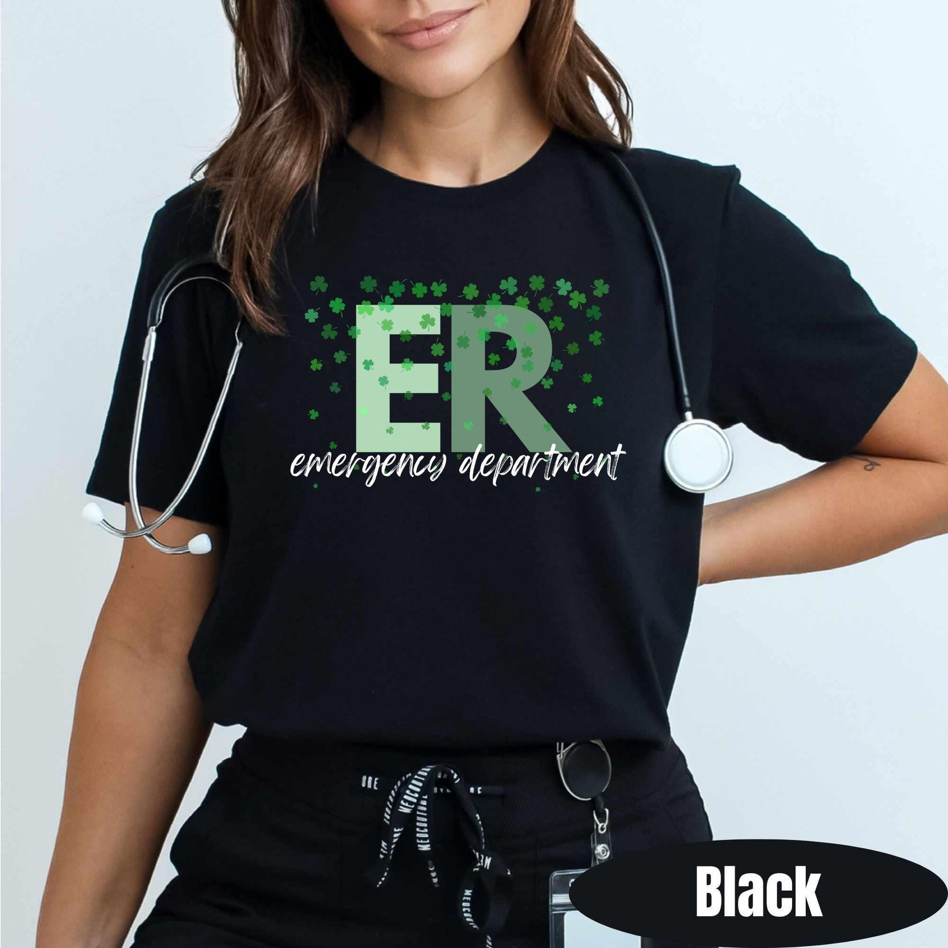 ER Shamrock St Patricks Day Shirt | Emergency Nurse Tee