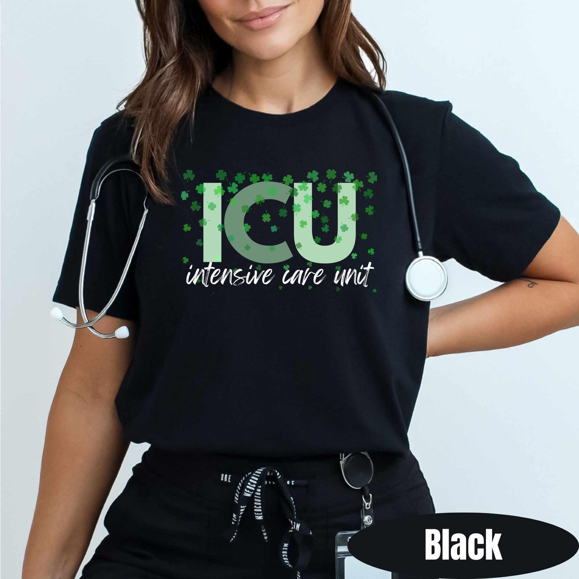 ICU Nurse St. Patrick's Day T-Shirt: Intensive Care Unit RN Gift